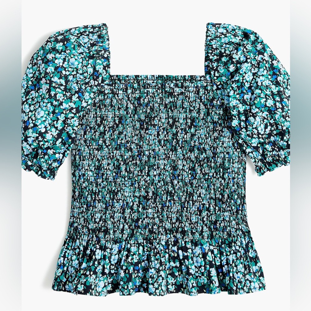 Jcrew Cotton Poplin Smocked Top. Size small.